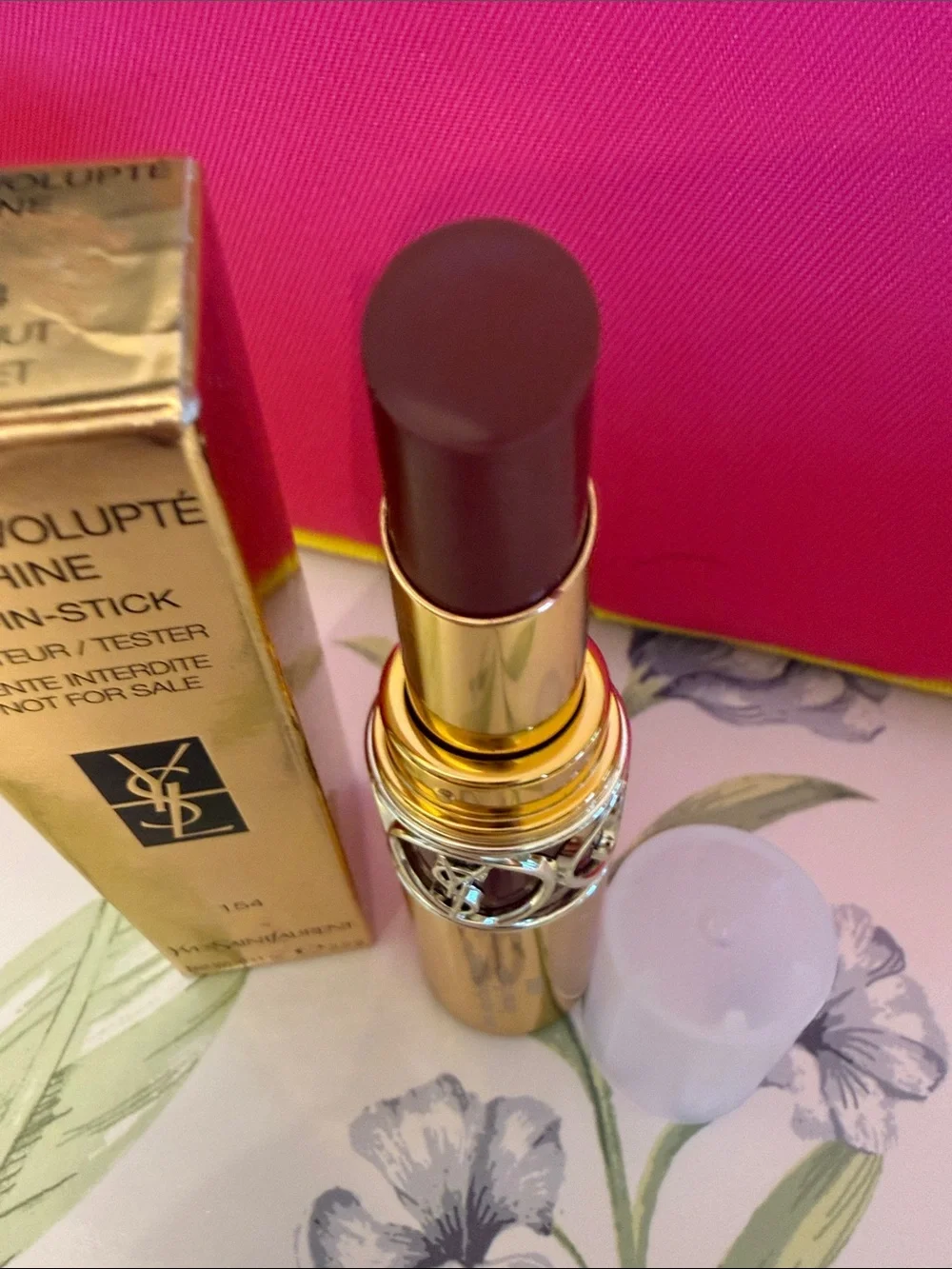 Yves Saint Laurent Rouge Volupté Shine Lipstick — Pink Brown 154